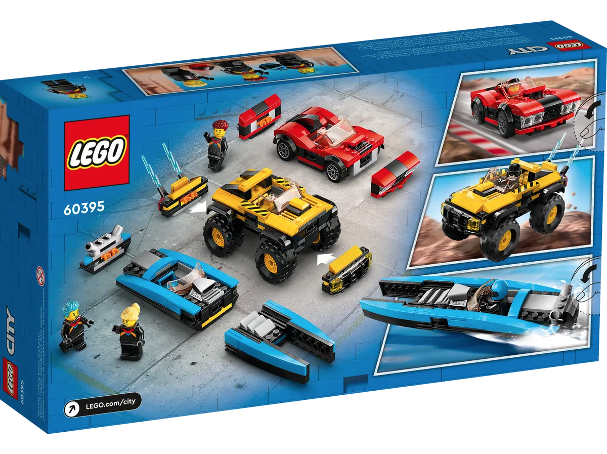 LEGO City 60395 Combo Race Pack box back