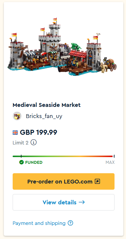 lego bricklink series 4 medieval seaside market feb 4 2025