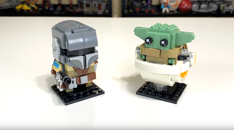 LEGO Star Wars BrickHeadz 75317 The Mandalorian and the Child first look