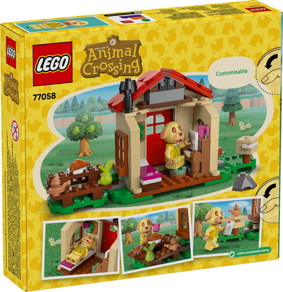 lego animal crossing 77058 Goldies Cosy House box back 1