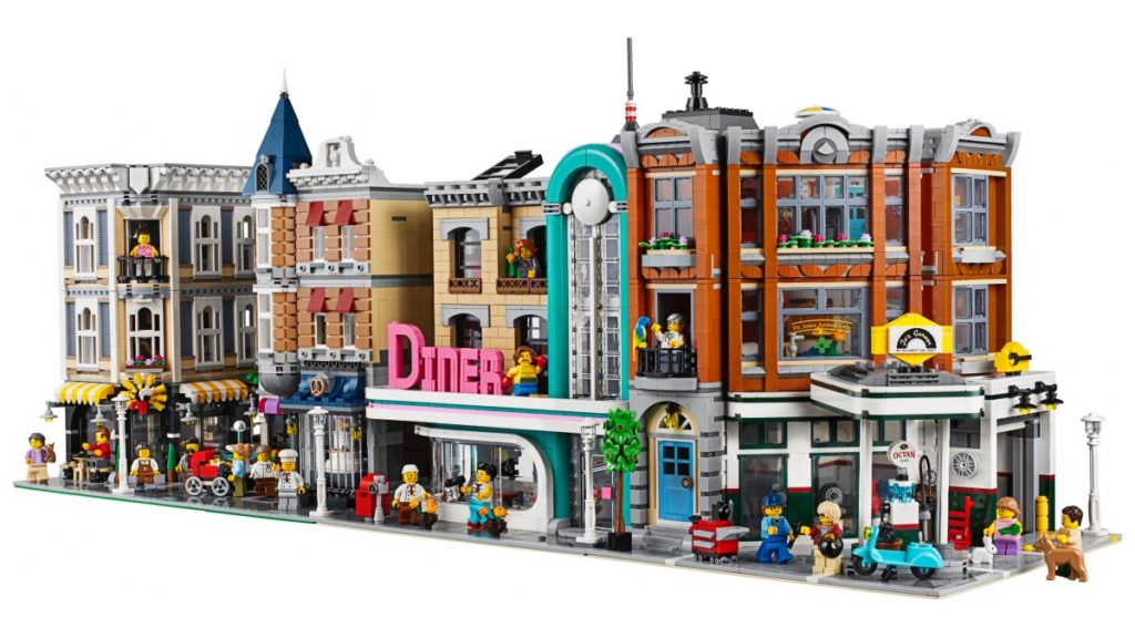 LEGO Modular Buildings Collection 10264 Corner Garage 10260 Downtown Diner 10255 Assembly Square featured 1024x576