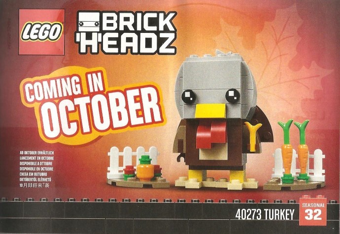 LEGO BrickHeadz 40273 Turkey revealed