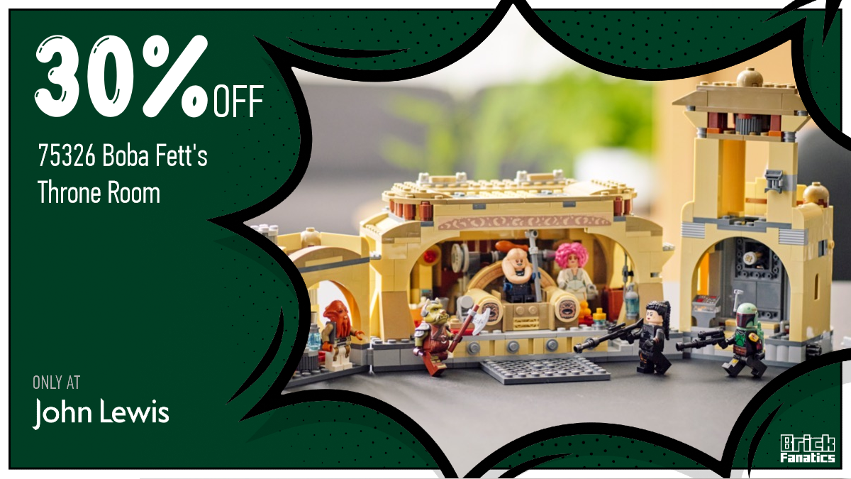 Relive scenes from The Book of Boba Fett with 30% off 75326 Boba Fett's Throne Room