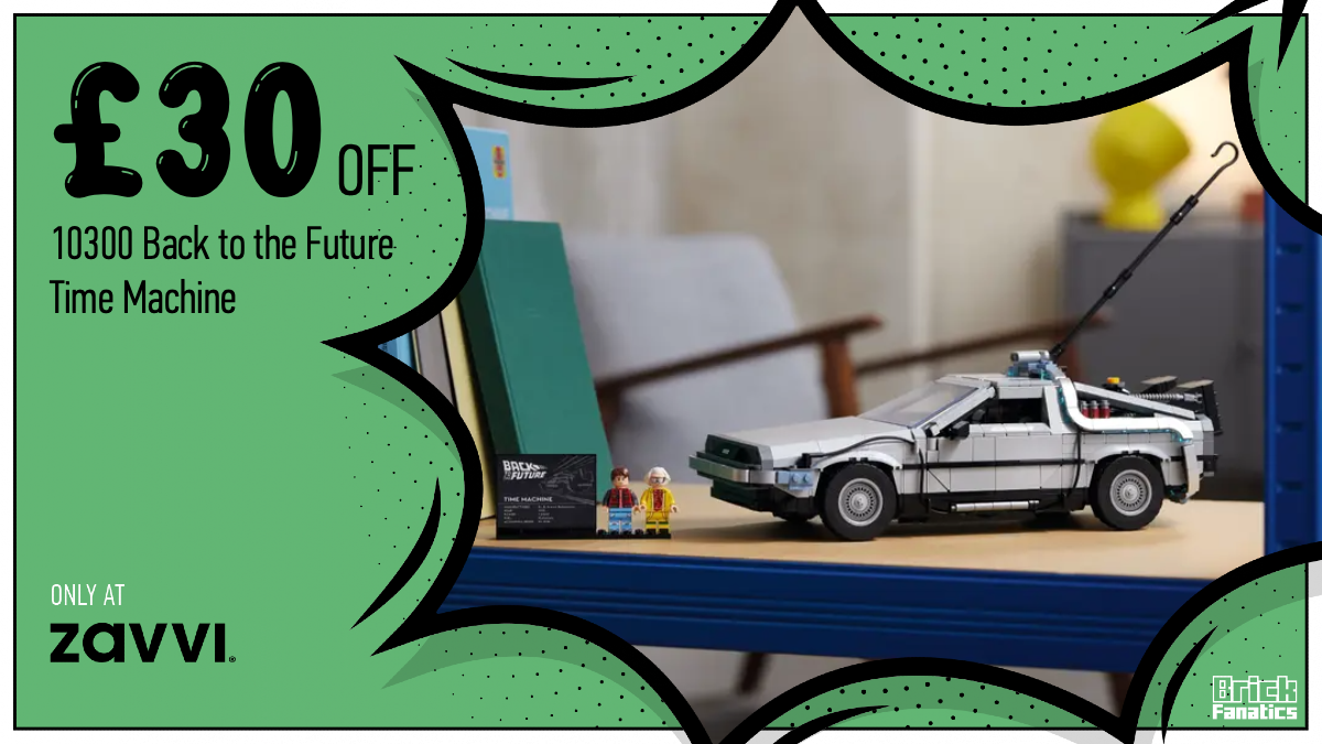 Head to Zavvi for £30 off LEGO Icons 10300 Back to the Future Time Machine