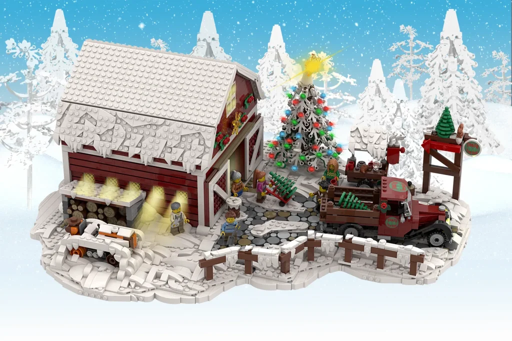 LEGO Ideas red barn tree shop 1 1024x682