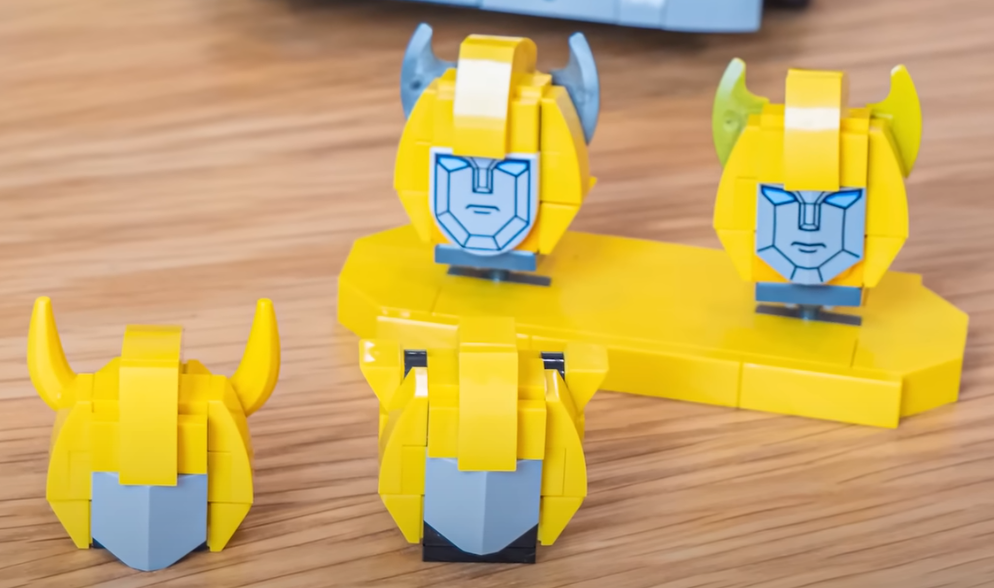 lego 10338 bumblebee prototype heads