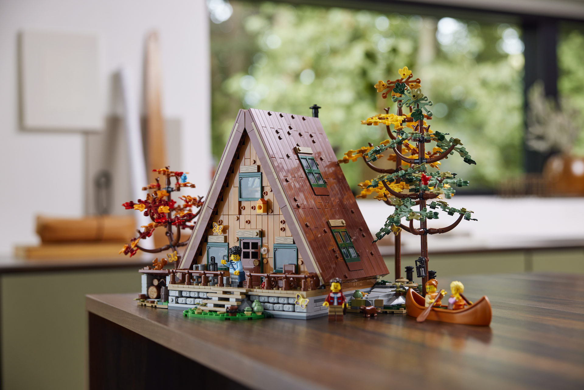 LEGO Ideas 21338 A-Frame Cabin includes a nod to a brand from yesteryear