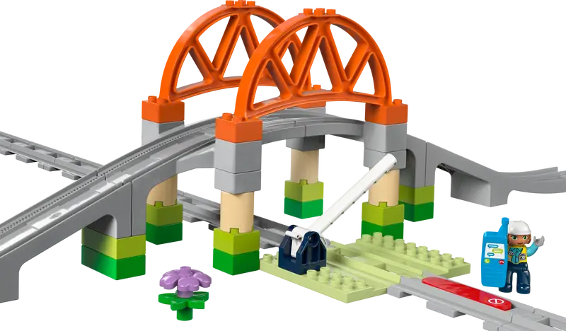 LEGO DUPLO 10426 Train Bridge and Tracks Expansion Set