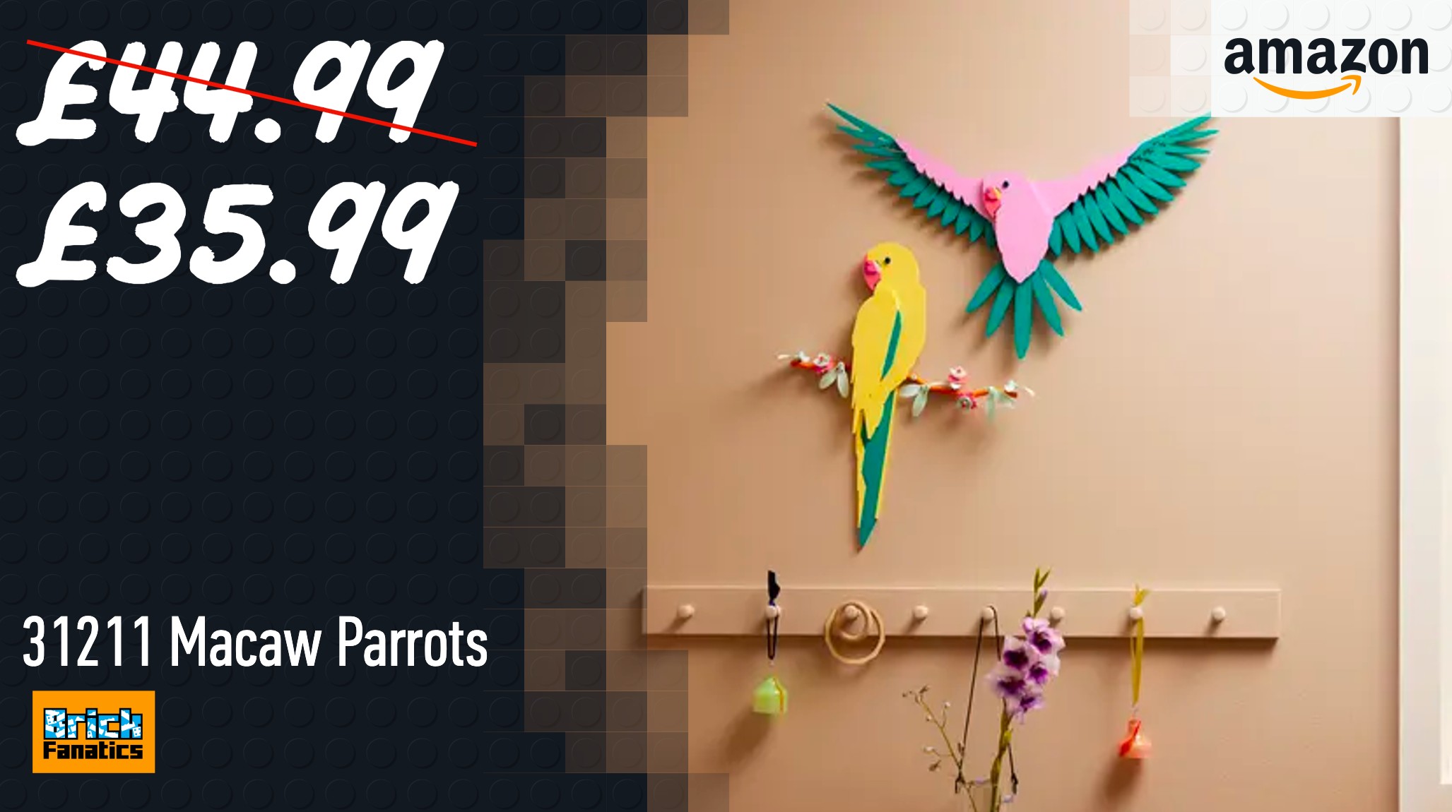 Lowest price yet on LEGO Art 31211 The Fauna Collection – Macaw Parrots