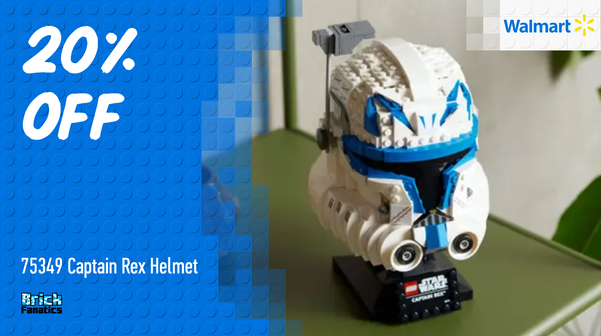 Pick up a must-have LEGO Star Wars helmet with a discount at Walmart