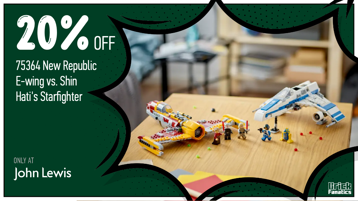 Save 20% on 75364 New Republic E-wing vs. Shin Hati's Starfighter, seen in Ahsoka
