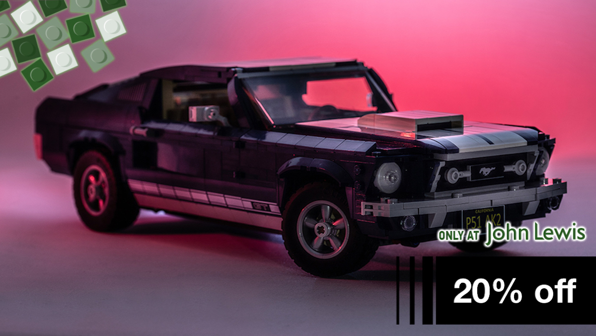 Hard to find LEGO Creator Expert 10265 Ford Mustang in stock with 20% off