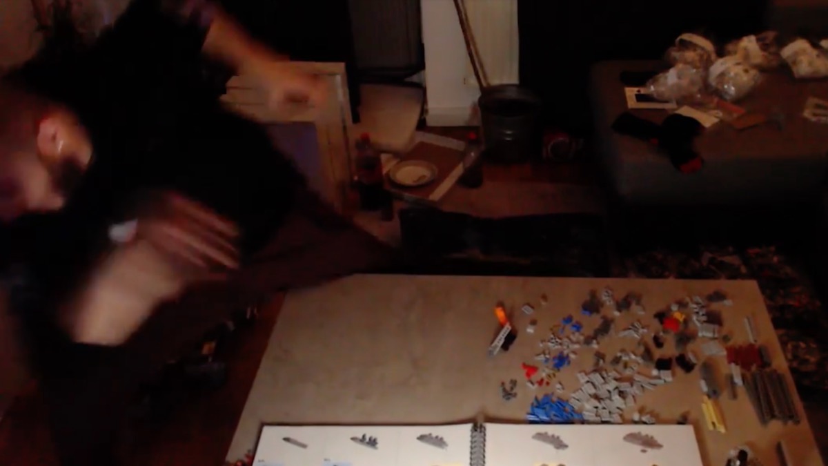 Twitch streamer spends 13 hours building LEGO UCS Millennium Falcon, immediately trips over it