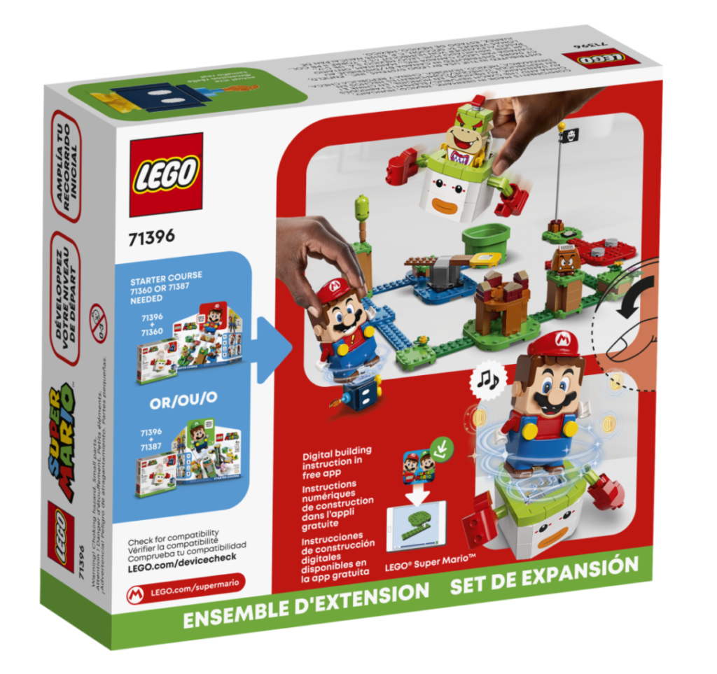LEGO 71398 Bowser Jr.s Clown Car Expansion Set box back 1024x963