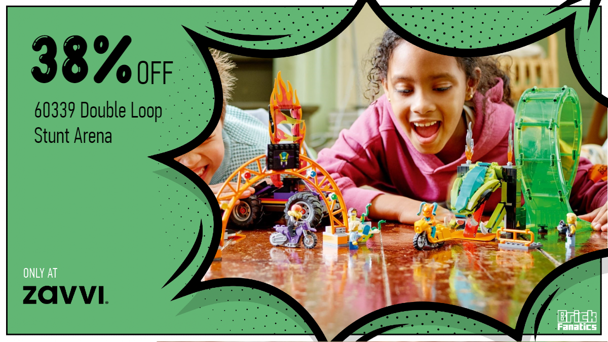 Massive 38% off LEGO City 60339 Double Loop Stunt Arena at Zavvi