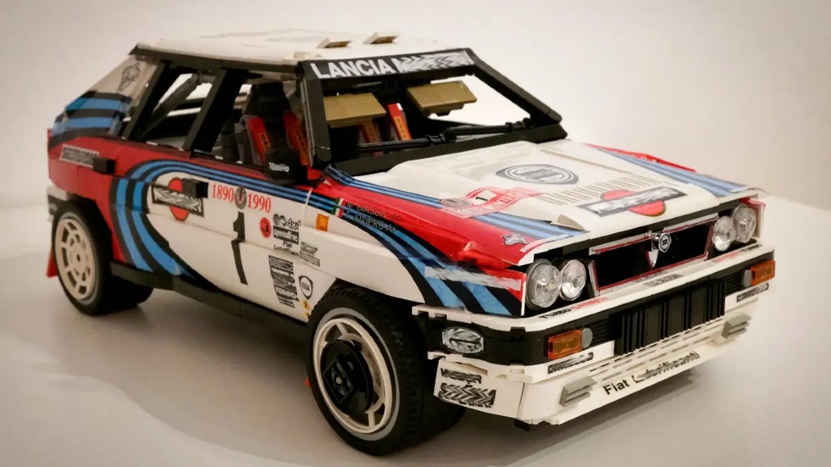 Brick-built Lancia Delta rally car reaches 10K supporters on LEGO Ideas