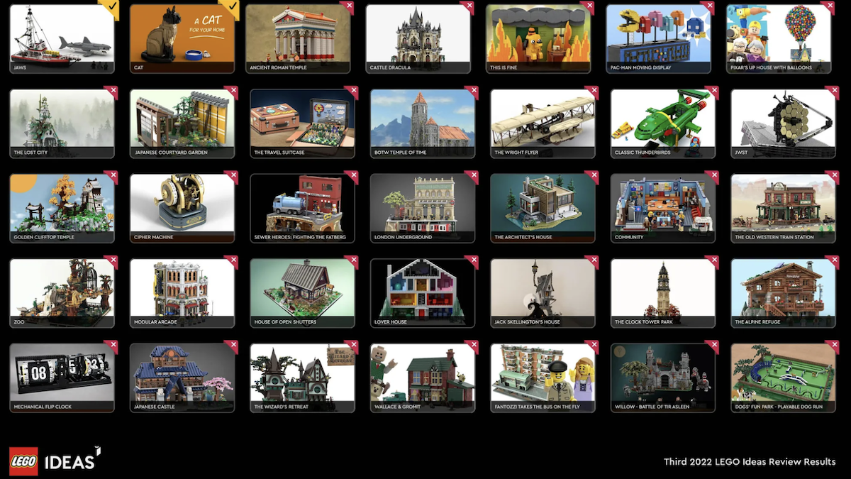 34 projects rejected in third LEGO Ideas 2022 review