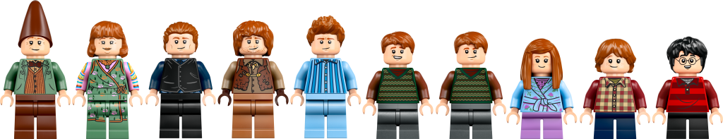 lego harry potter 76437 the burrow collectors edition minifigures group shot 1024x197