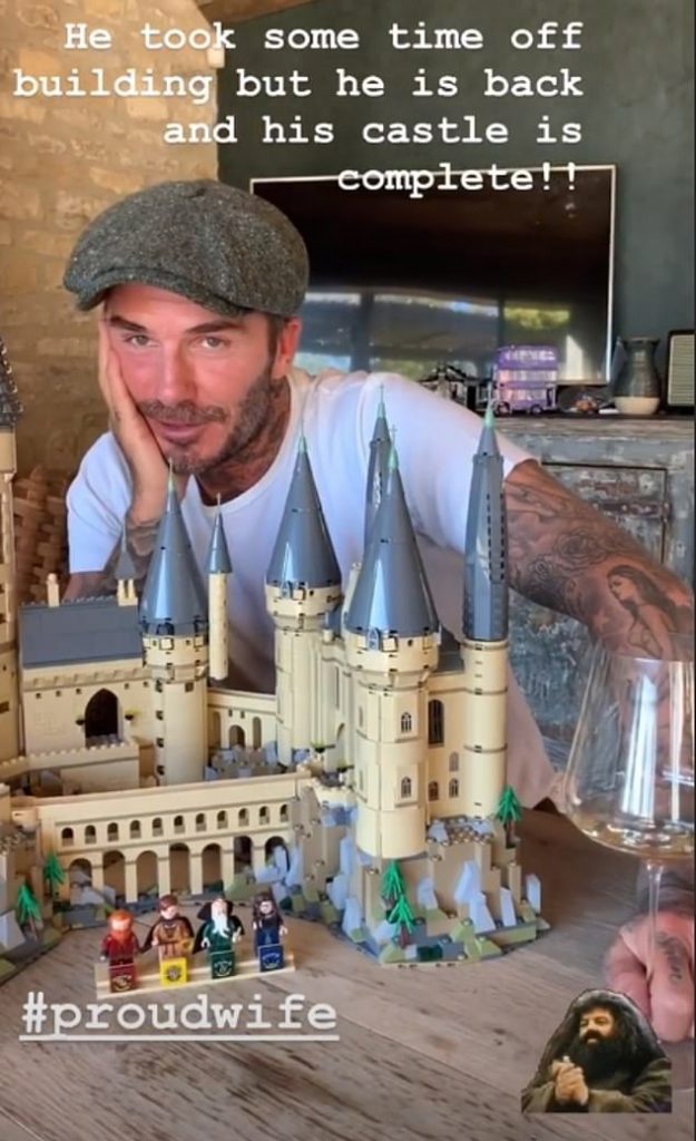 David Beckham LEGO Hogwarts Castle 625x1024