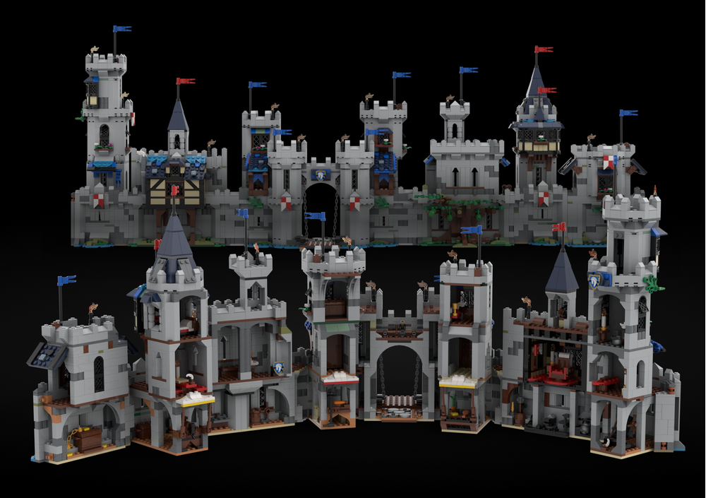 Rebrickable LEGO 31168 Medieval Horse Knight Castle alt build Horse Knight Citadel 3
