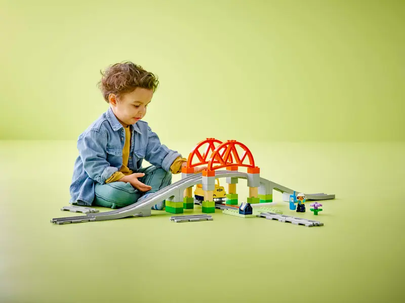 LEGO DUPLO 10426 Train Bridge and Tracks Expansion Set Lifestyle