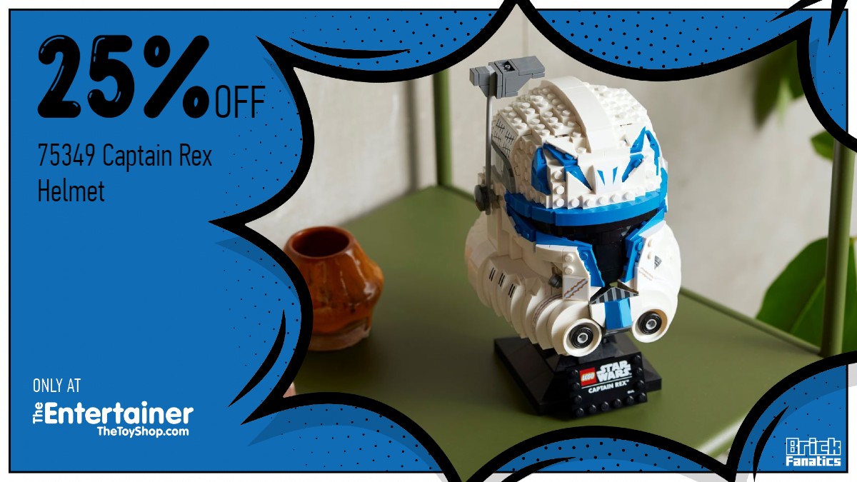 Lowest price yet: 25% off LEGO Star Wars 75349 Captain Rex Helmet at The Entertainer 