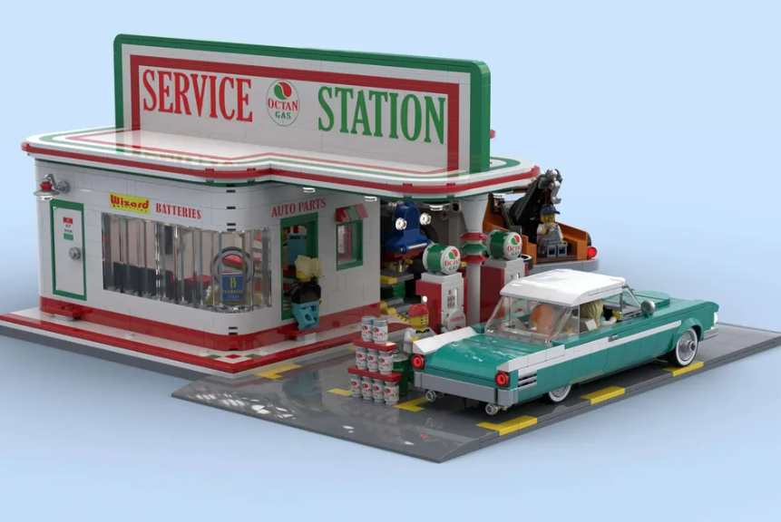 LEGO Ideas The Vintage Service Station 2