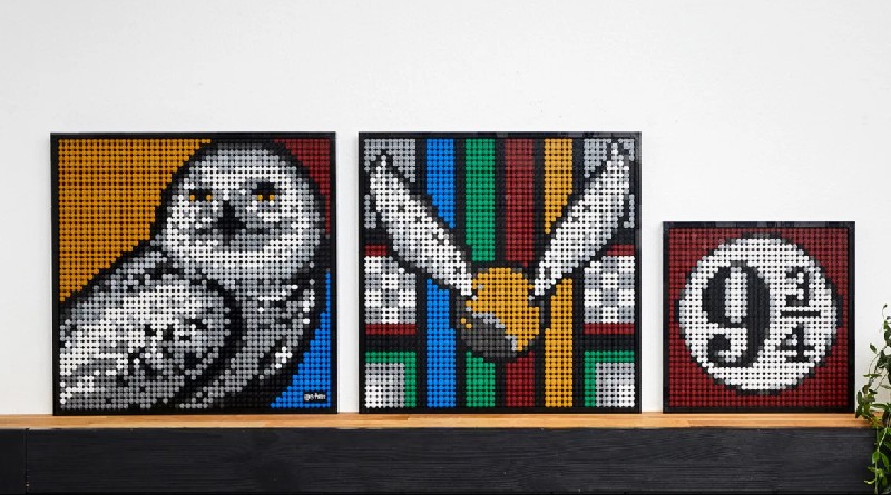 Rebuild LEGO Art 31201 Harry Potter Hogwarts Crests with alternate instructions