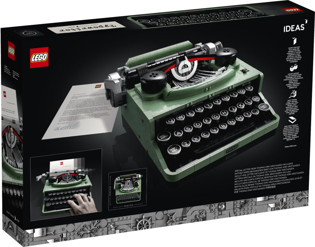 LEGO Ideas 21327 Typewriter box 3