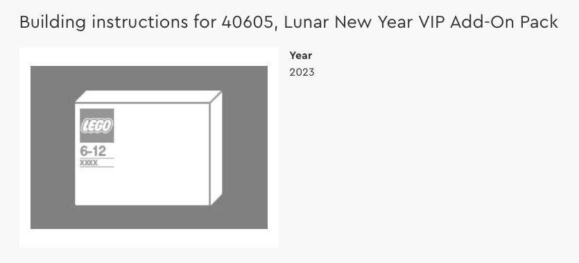 40605 Lunar New Year VIP Add On Pack