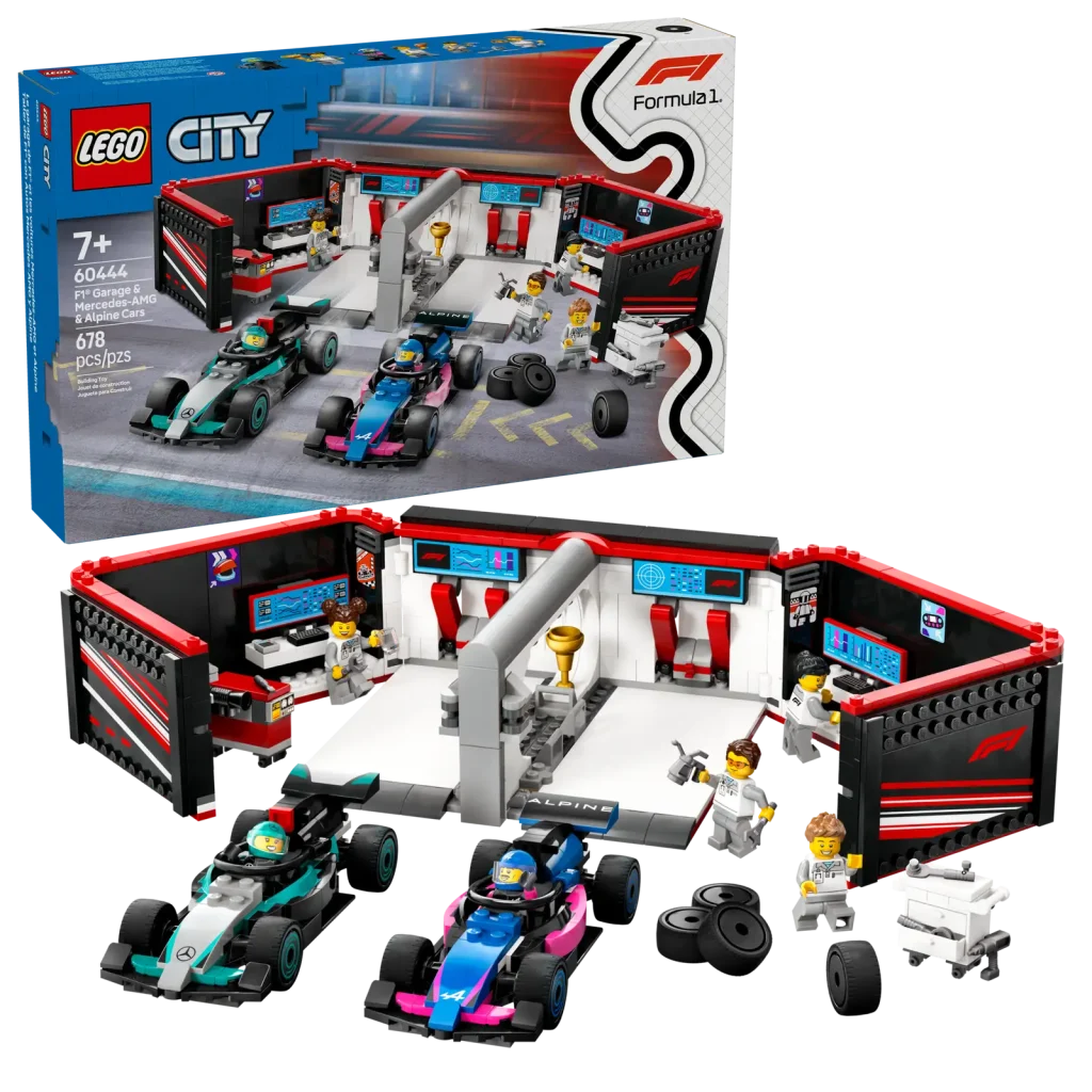 LEGO City 60444 F1 Garage Mercedes AMG Alpine Cars  1024x1024