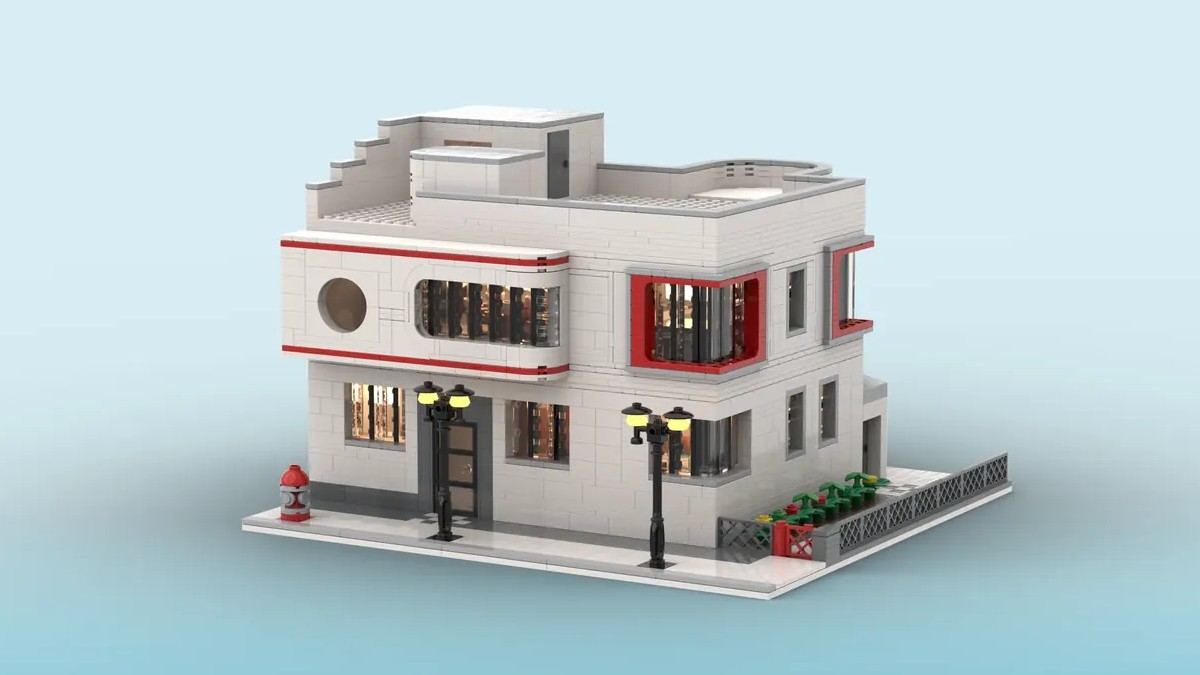 Modernist modular building enters first 2023 LEGO Ideas review