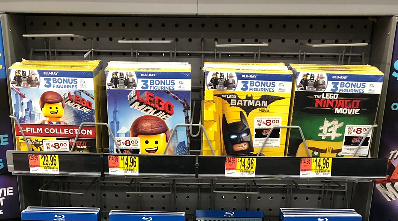 New LEGO movie Blu-ray editions with bonus minifigures at Wal*Mart