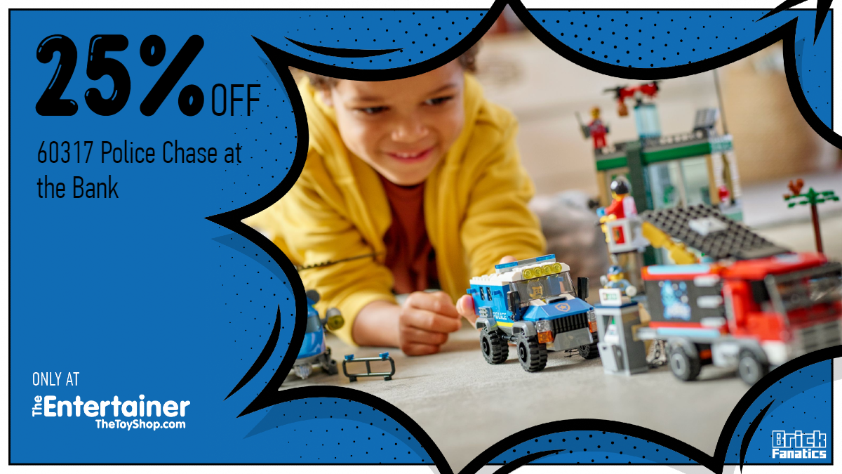 Catch a deal on LEGO City 60317 Police Chase at the Bank
