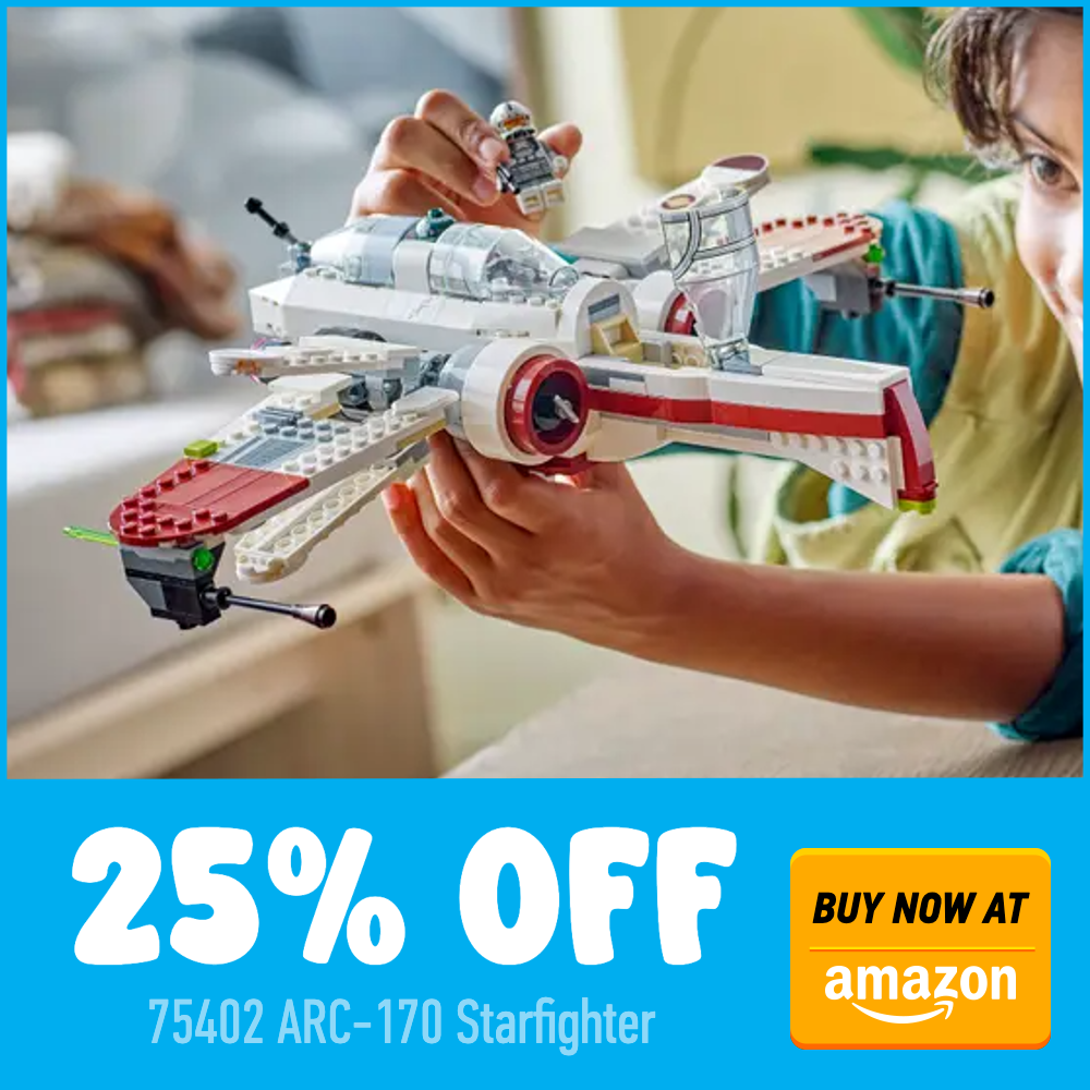 LEGO Star Wars 75402 ARC 170 Starfighter AMazon 25 off deal card