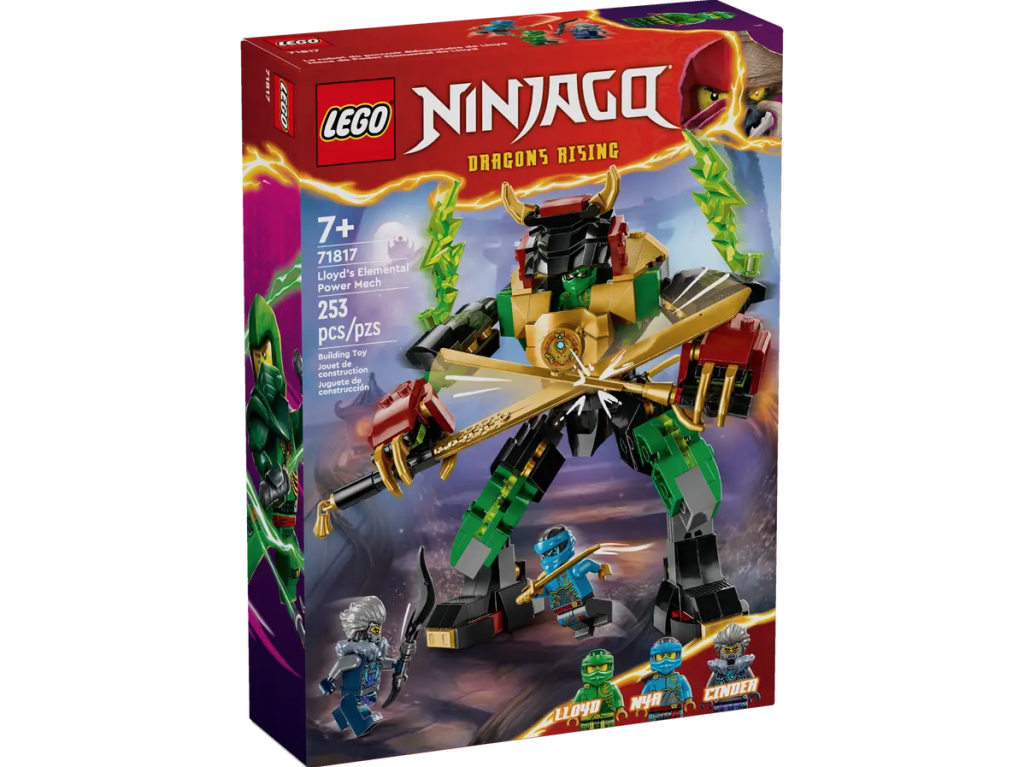 LEGO NINJAGO 71817 Lloyds Elemental Power Mech box front 1024x767